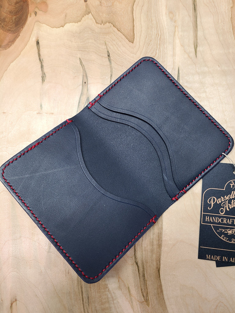 Bespoke custom handmade leather wallet in Alpena, Michigan